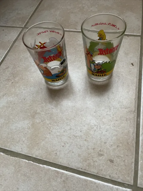 Lot De 2 Verre À Moutarde Maille Astérix Vintage Style Amora