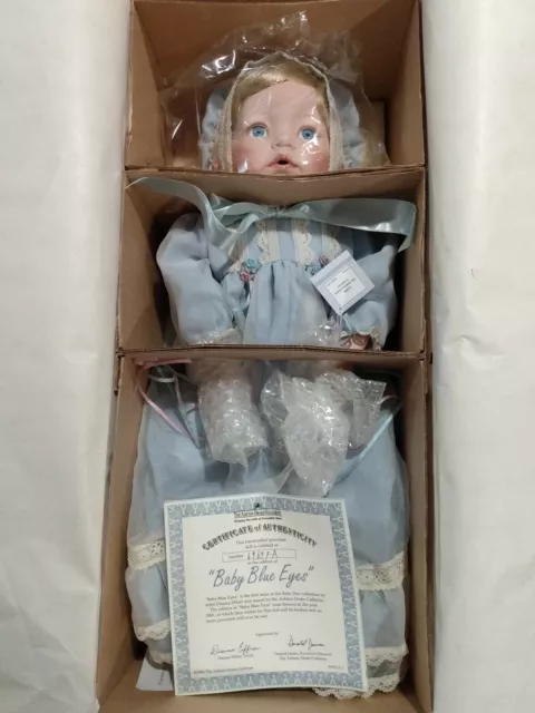 BABY BLUE EYES By Artist Dianna Effner 18" Porcelain Doll Ashton-Drake NIB