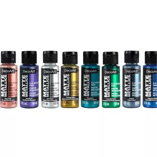 DecoArt Matte Metallics Acrylic Paint - 2oz 59ml - Various - BUY 5, GET 5 FREE!!