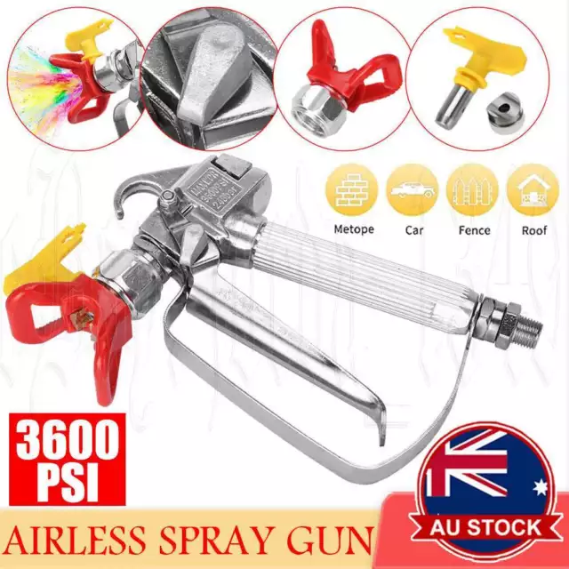 3600PSI Airless Paint Sprayer Spray Gun High Pressure with 517 Spray Tip +Guard