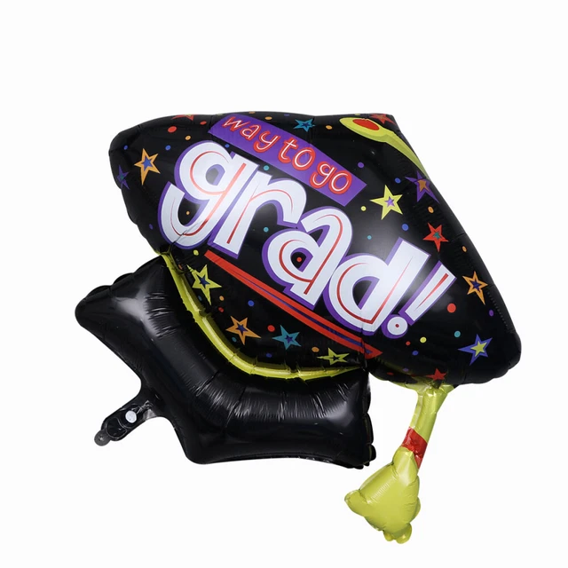 5pcs créatif chapeau de doctorat ballons décoration de diplôme en papier