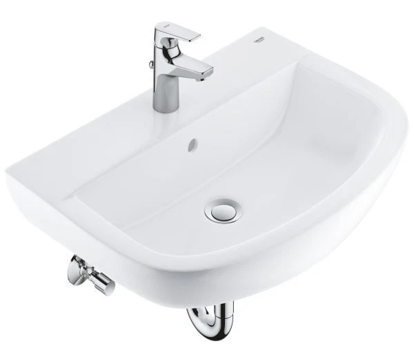 HGMBAD Waschbecken-Set 60 Cm – Waschtisch, Armatur, Siphon & Zubehör In Weiß