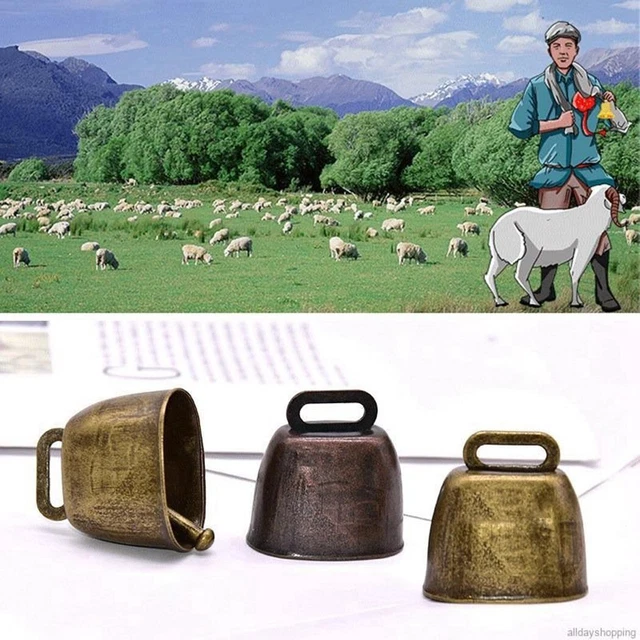 18 Pezzi Mucca Cavallo Pecora Pascolo Campanelli Di Rame Piccolo Ottone Campanaccio Retro Rumoroso~p124043382