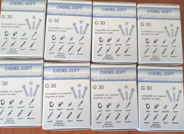 50 LANCETTE PUNGIDITO Chemil Soft Misurazione Glicemia G32 EUR 7,00 -  PicClick IT