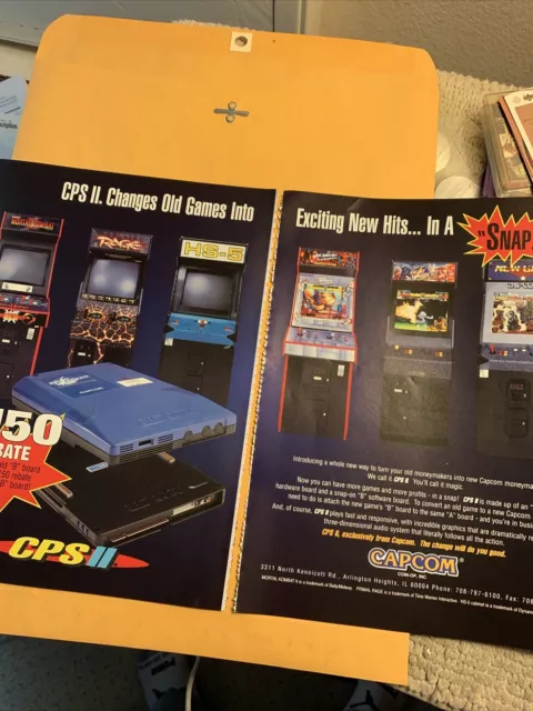 orginal 11-8 1/4” Capcom Cps 2 X-Men change do good  arcade video game FLYER AD