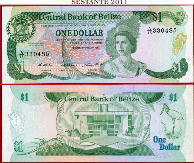 BELIZE  1 DOLLAR 1 1 1987 P 46c UNC  free shipping from 100$