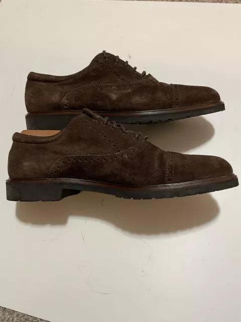 BRUNO MAGLI SUEDE Brogue Oxford Dress Shoes Brown Size 9M $55.00 - PicClick