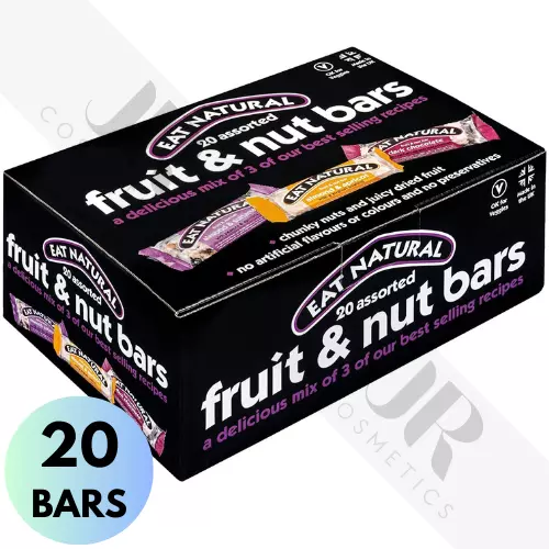 Eat Natural 20 Assorted Fruit & Nut Cereal Bars Multipack | Gluten Free, Vegan