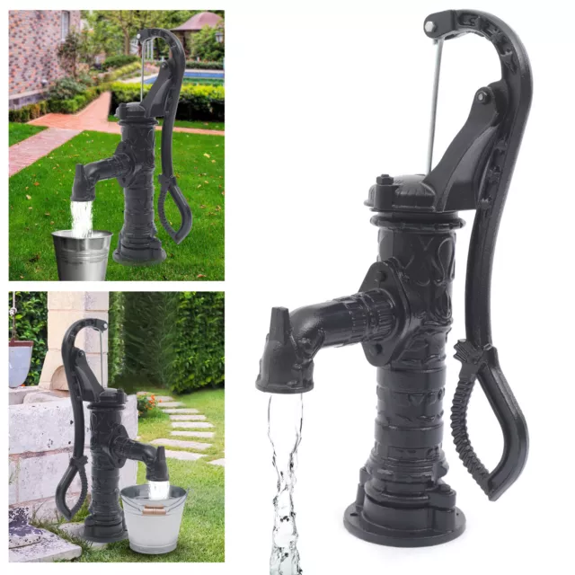 Hand Pump Cast Iron well water Pitcher  Press Suction Yard Ponds Garden Kit Home