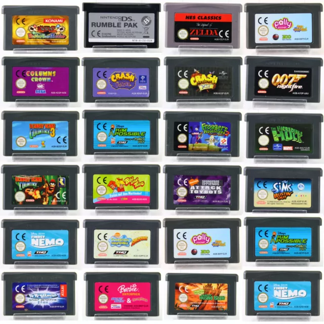 Gameboy Advance Yoshi Mario Zelda Pokemon Klassiker Spielesammlung zum Auswählen