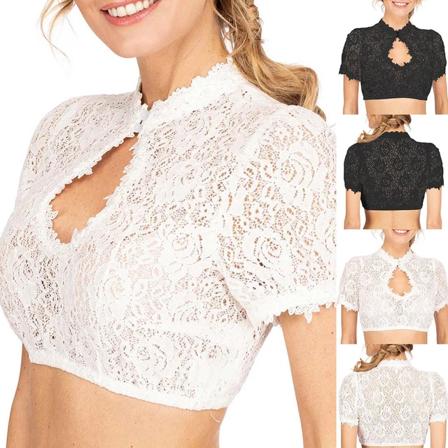 Women 1PC Underwire Lingerie Lace Vest Women's Elegant Blouse Black Blouse New