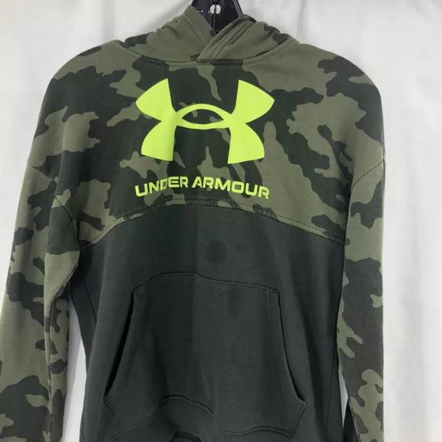 Felpa con cappuccio mimetica Under Armour rivale pile ragazzi grande logo 25UOFDB04F gioventù XL