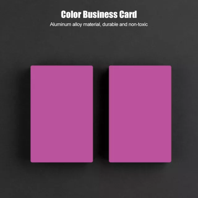 (Purple)Exquisite Lightweight Name Cards Blank Business Card 50Pcs Durable