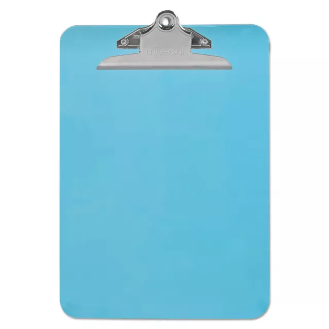 UNIVERSAL Plastic Clipboard with High Capacity Clip 1" Capacity Holds 8 1/2 x 12