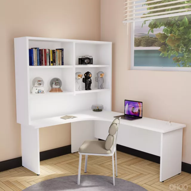 Corner Workstation Office Desk with Hutch, Home Furniture, Computer Study Desk