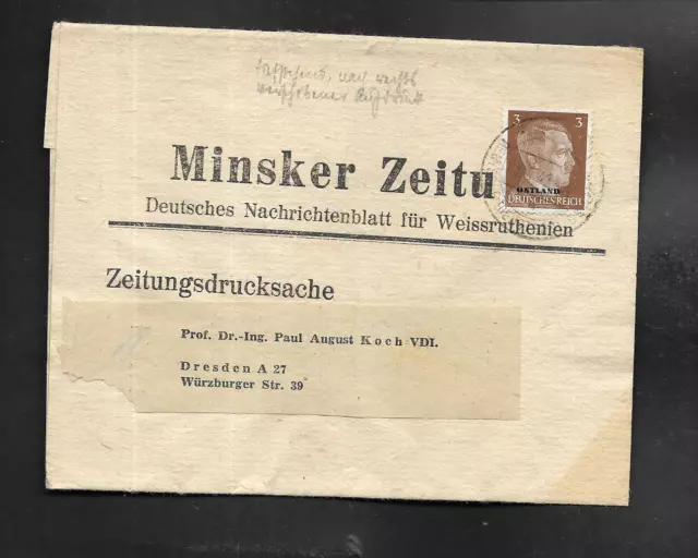 DR Besetzung Ostland Streifband Minsker Zeitung