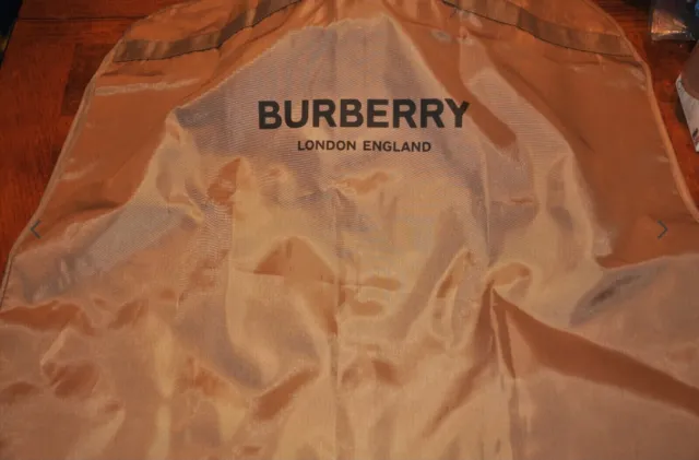 BURBERRY Authentic Garment Bag Suit Coat Dust Cover Travel Carriers Size LARGE…