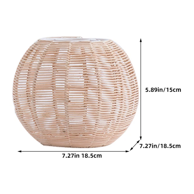 Paralume Naturale Per Lampadari Paralume Rattan Naturale - Per Lampade Sospensione Stile Bohémien Lanterna Da Terra - Foto 8