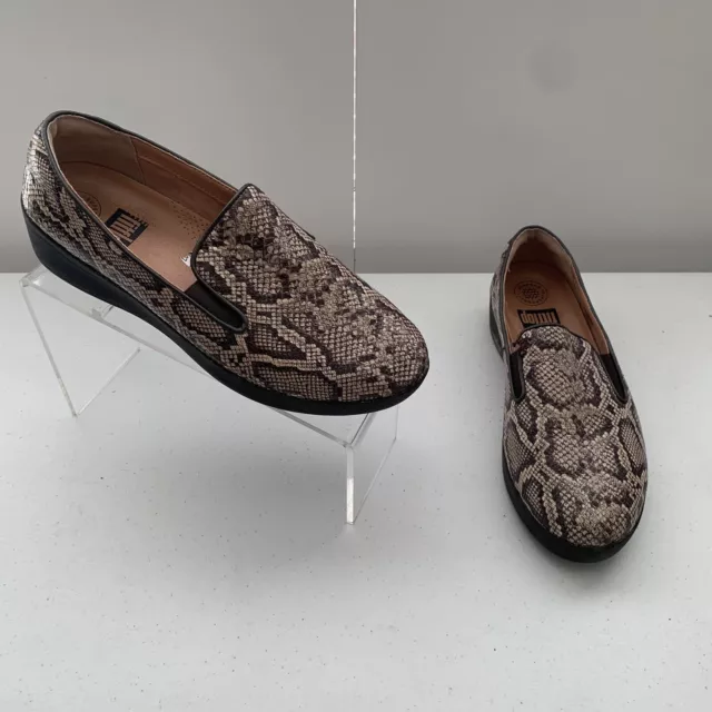 Fit Flop Womens Size 7 Snake Print Slip On Clogs Casual Shoes Style L78-585