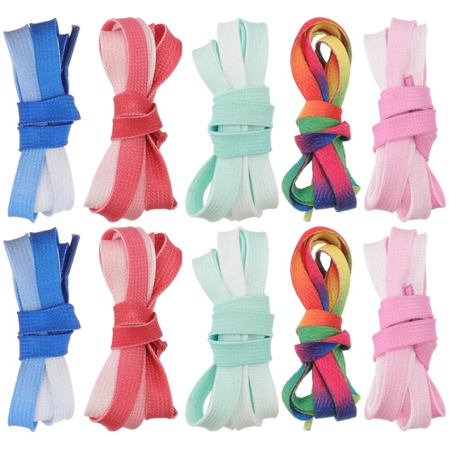 5 pares de cordones con degradado de color cordones cuerda nácar moda niño