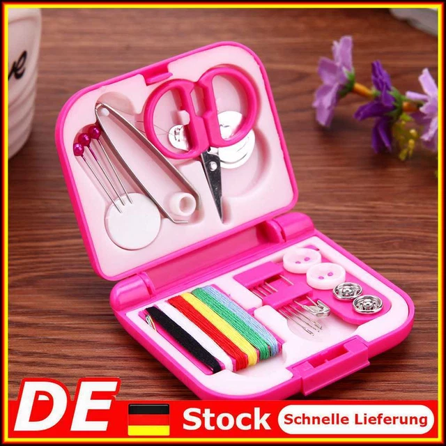 Sewing Kits Box Mini Nadel Threads Tasten Schere Fingerhut Portable Home Strickn