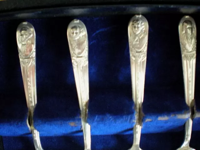 Vintage 37 Pc. Silverplated PRESIDENT COMMEMORATIVE SPOON COLLECTION, Wm. Rogers 3