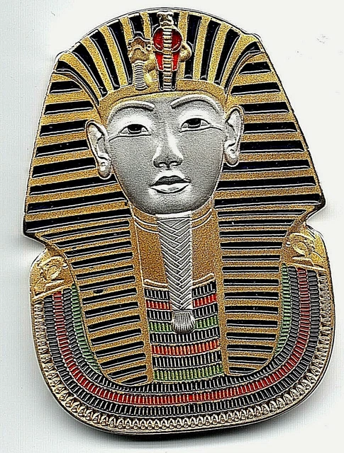 EGYPTIAN PHARAOH GOLD Silver Mask Coin Medal Egypt Pyramids ...