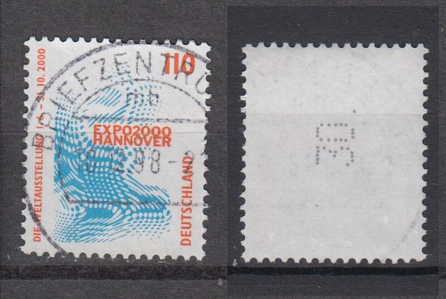 Bund 2009 RM mit senkrechter gerader neuer Nummer SWK 110 Pf gestempelt /1