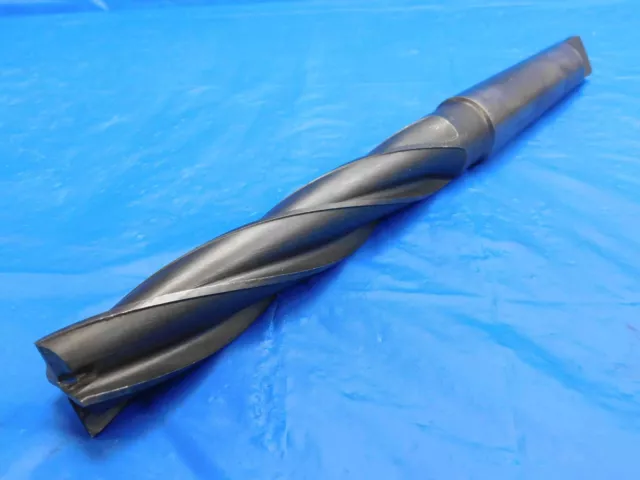 Ptd 1 1/8 O.d. Black Oxide Hss Core Drill Bit Morse Taper #4 Shank 1.125 Mt4
