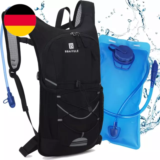 BBAIYULE® Trinkrucksack Mit Trinkblase 2L, Bpa-Frei | Trinkrucksack 2L Mit Refle