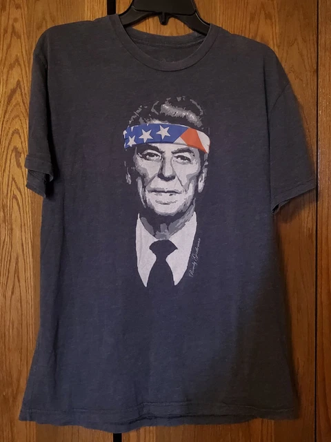 Rowdy Gentleman Vintage Collection Ronald Reagan T-shirt Adult L Pre-owned Rowdy Gentleman Vintage Collection Ronald Reagan T-shirt Adult L Pre-owned