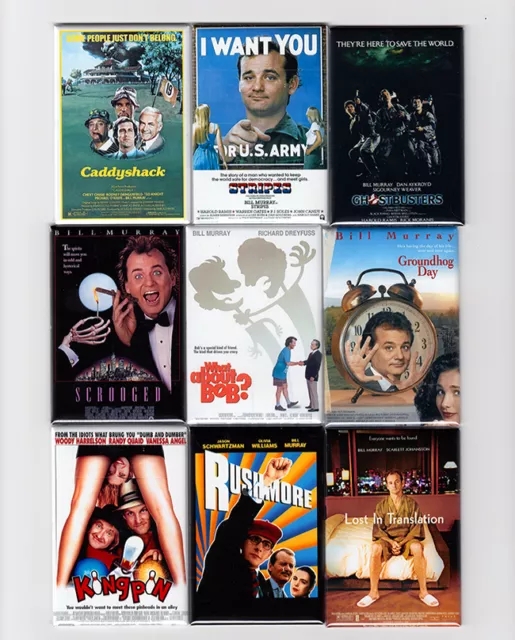 BILL MURRAY 2"x3" MOVIE POSTER MAGNETS w/ CADDYSHACK STRIPES GHOSTBUSTERS & more