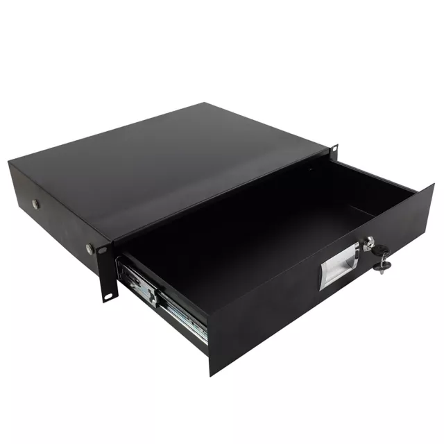 Server Cabinet Case 19inch Rack Mount DJ Locking Lockable Deep Drawer w/ Key 2U Server Cabinet Case 19inch Rack Mount DJ Locking Lockable Deep Drawer w/ Key 2U