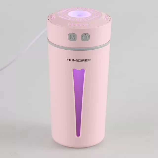 USB Cup Shaped Home Office Car Air Humidifier Diffuser With Colorful LED Nigh UK