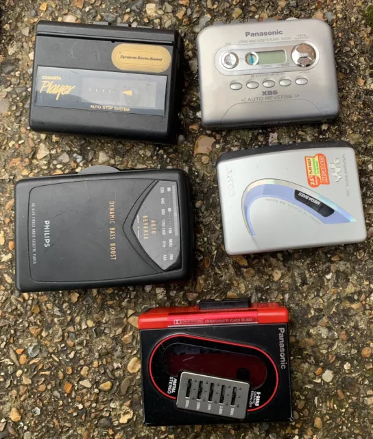 walkman cassette player Bundle Sony Panasonic Philips **FAULTY**