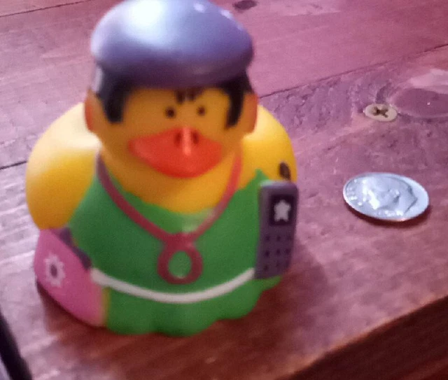 rubber duck yellow With Phone And Purse