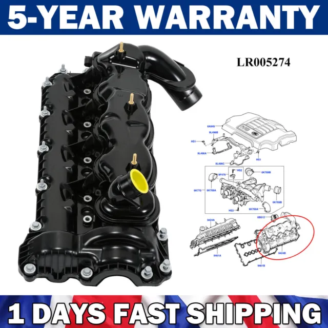 For Range Rover 3.6 TDV8 Inlet Manifold Rocker Cover Right LR005274 Sport / L322