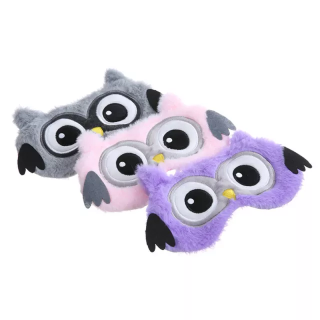 Kind Schlafmaske Augenmaske Eye Reise Maske Schlafbrille Eule Plüsch Winter CMg