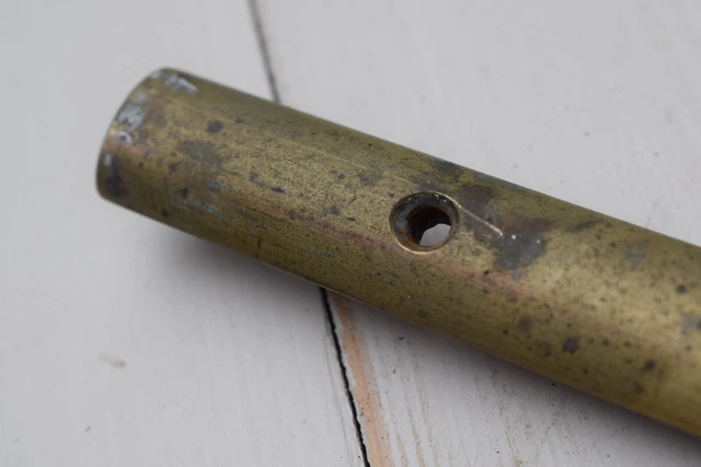 Reclaimed Victorian Brass Door Threshold Bar 29.5 Inch / Old Vintage Floor Strip