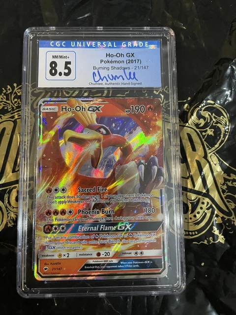 Pokemon S&M Burning Shadows Set ULTRA RARE Ho-Oh GX 21/147 - NM/Mint + (8.5)