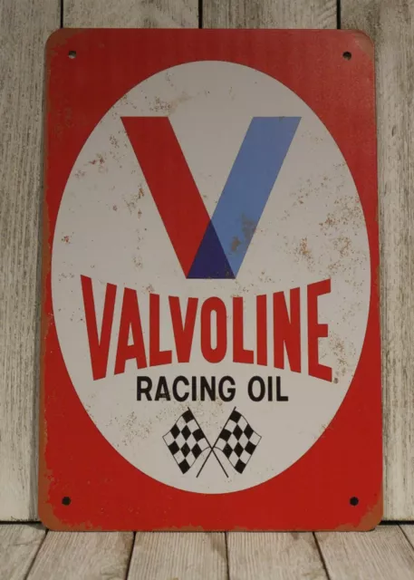 Valvoline Motor Oil Gas Station Tin Sign Vintage Style Ad Mechanic Garage XZ