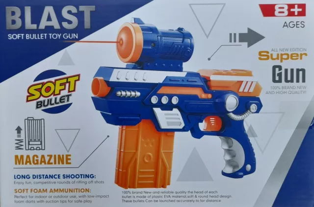 New Kids Toy Gun Soft Sticky Dart Target Laser Shooter Fun Safe Toy Xmas Gift