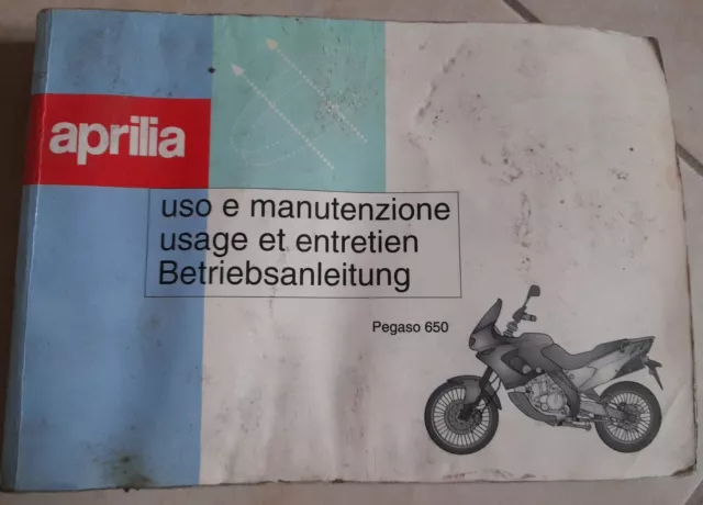 Aprilia Libretto Uso E Manutenzione Istr. Ita/Fr/DE Pegaso 650 stampato 1996