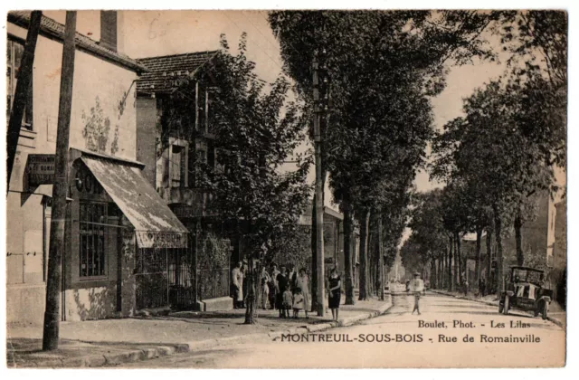 CPA 93 - MONTREUIL SOUS BOIS (Seine St Denis) - Rue de Romainville (animée)