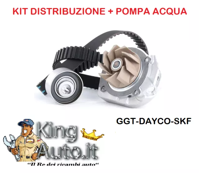 Kit Cinghia Distribuzione + Pompa Acqua  Fiat 500 Panda Punto 1.2 1.4 51Kw
