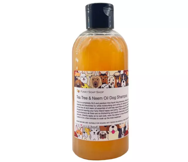 1 Bouteille Liquide Thé Arbre & Neem Huile Chien Shampooing 100% Naturel Fait