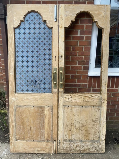 Antique Period Double Doors French Doors Wooden Pair Of Doors 5