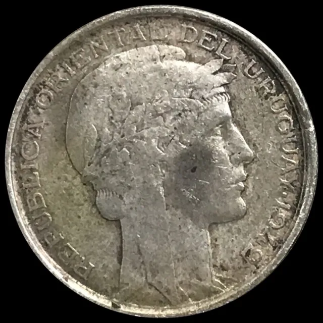 1942 Uruguay 20 Centesimos Silver Coin (G100)