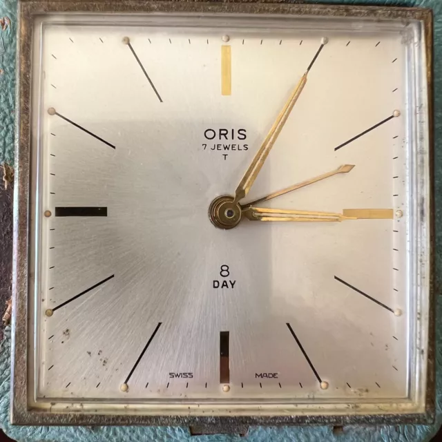 Vintage Oris Swiss Made Travel Alarm Clock 3