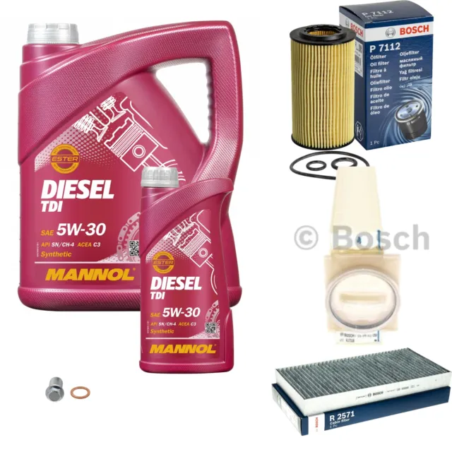 Bosch Inspección Set 6L mannol Diesel Tdi 5W-30 para De SLK